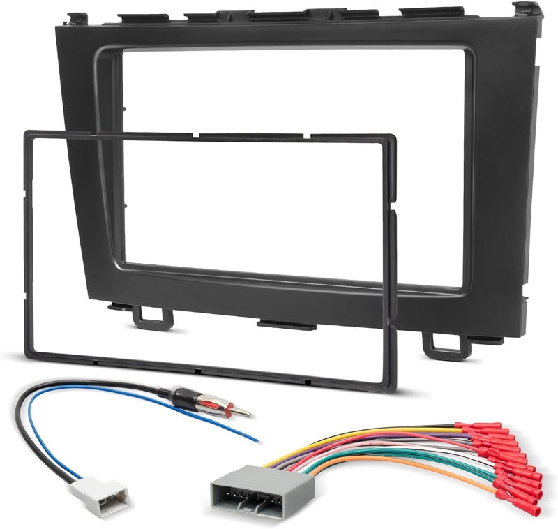 NuIth Double DIN Radio Dash Kit W/Radio Wire Harness for Honda CRV 2007-2011, Stereo Installation Kit for CRV, Double DIN Radio Install Kit for CRV - Image 1